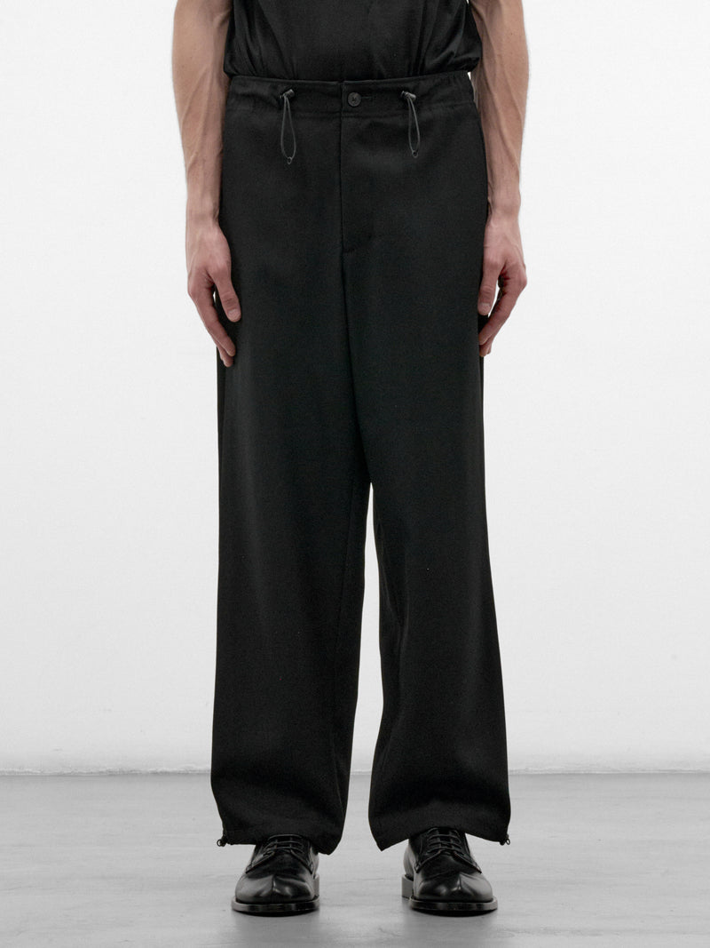 Black Wool Utility Trousers (PRAGLW0207-BLACK)