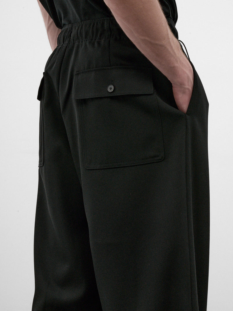 Black Wool Utility Trousers (PRAGLW0207-BLACK)