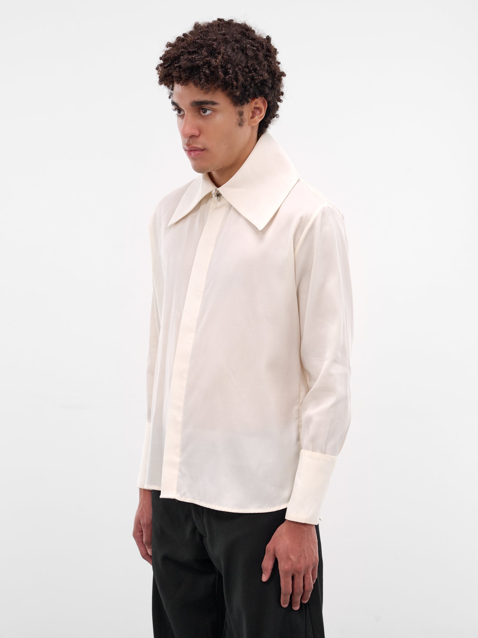 Ivory Princeso Wool-Silk Shirt (PRINCESO-SHIRT-IVORY) Ivory Princeso Wool-Silk Shirt (PRINCESO-SHIRT-IVORY)