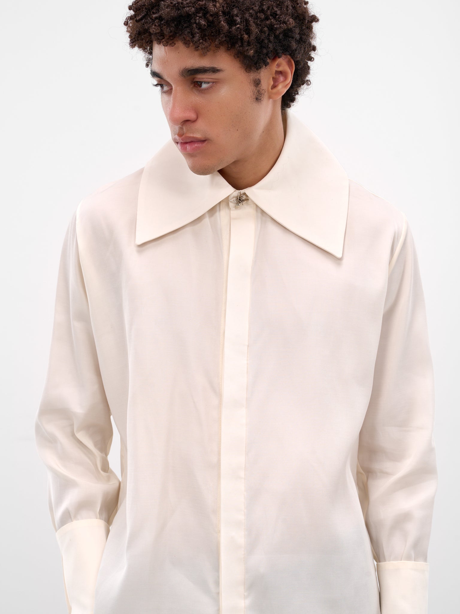 Ivory Princeso Wool-Silk Shirt (PRINCESO-SHIRT-IVORY) Ivory Princeso Wool-Silk Shirt (PRINCESO-SHIRT-IVORY)