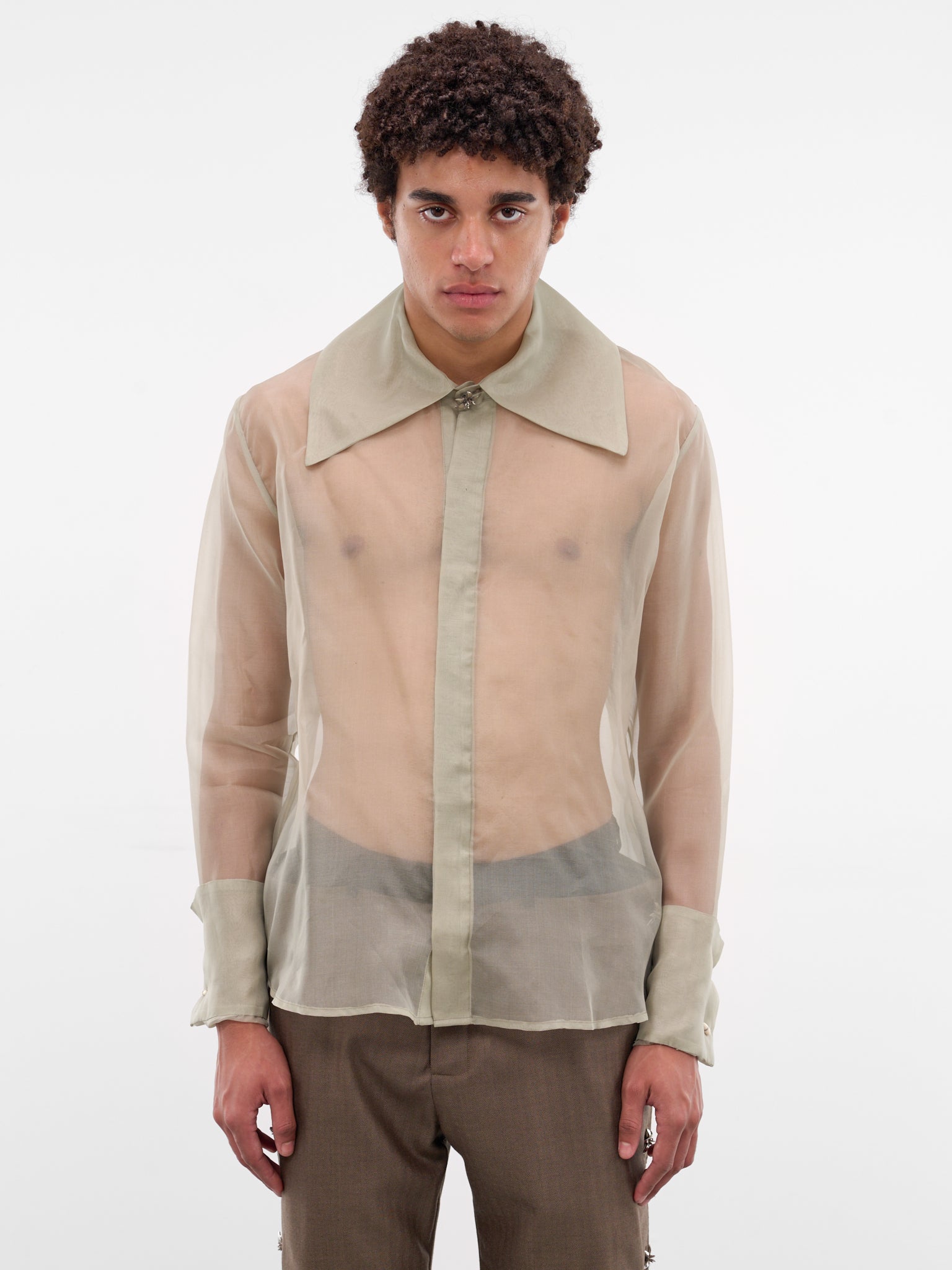 Mint Princeso Sheer Silk Shirt (PRINCESO-SHIRT-PALE-MINT)