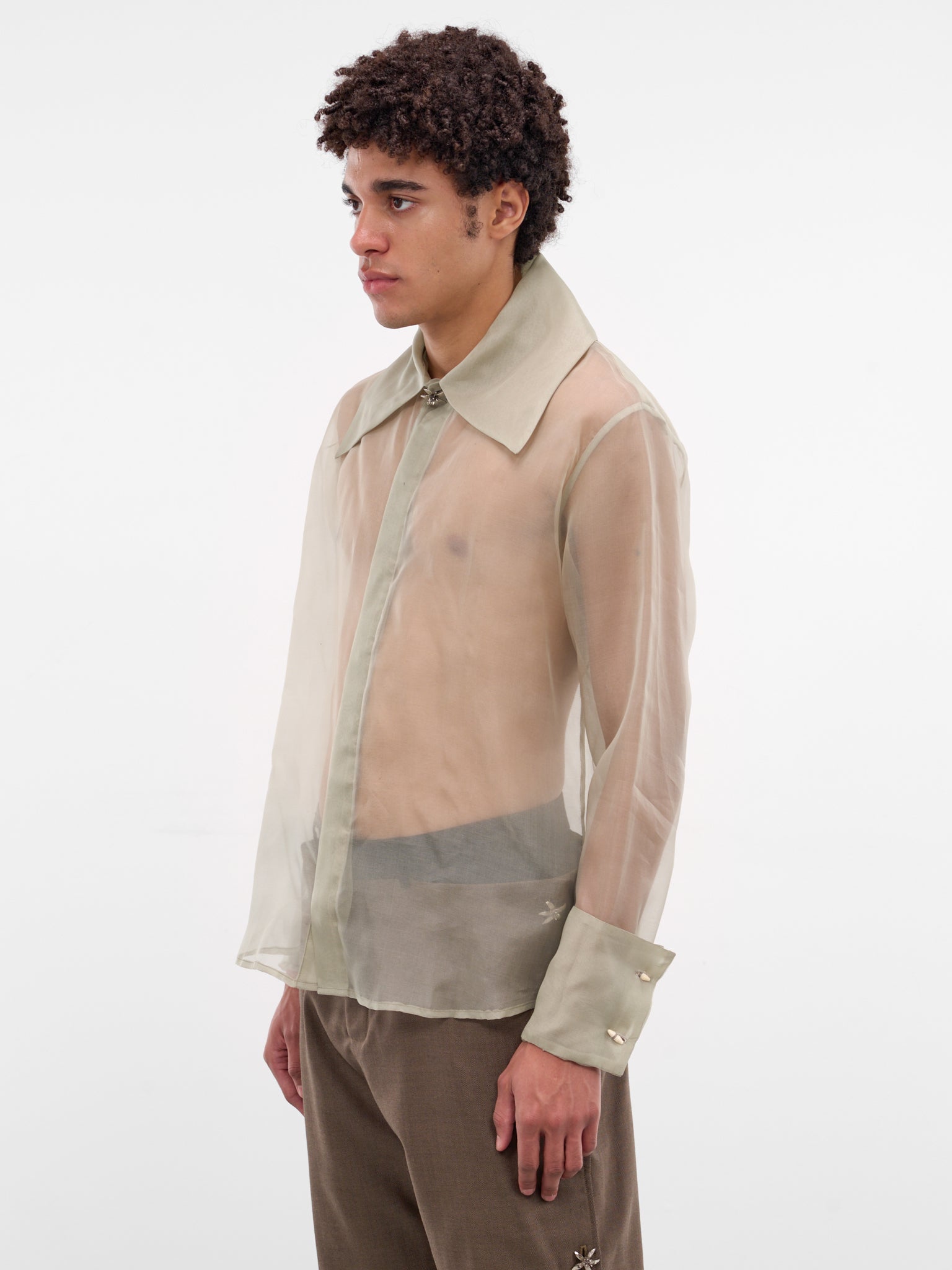 Mint Princeso Sheer Silk Shirt (PRINCESO-SHIRT-PALE-MINT)