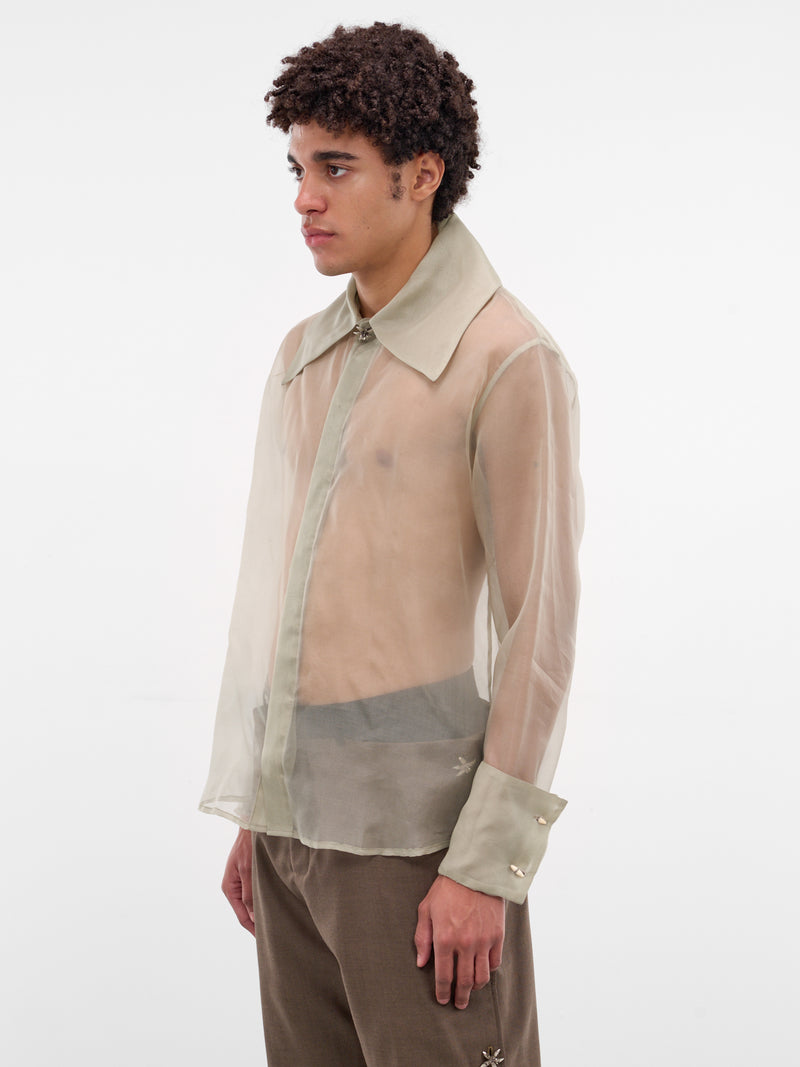 Mint Princeso Sheer Silk Shirt (PRINCESO-SHIRT-PALE-MINT)