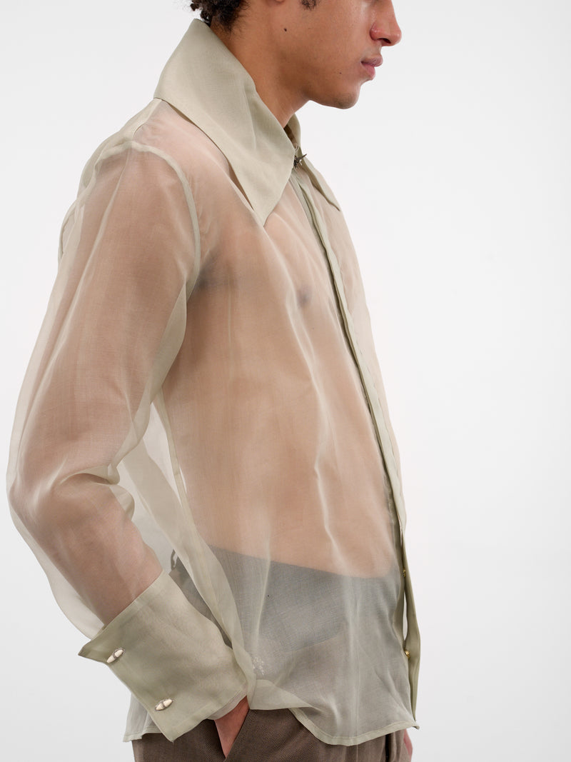 Mint Princeso Sheer Silk Shirt (PRINCESO-SHIRT-PALE-MINT)