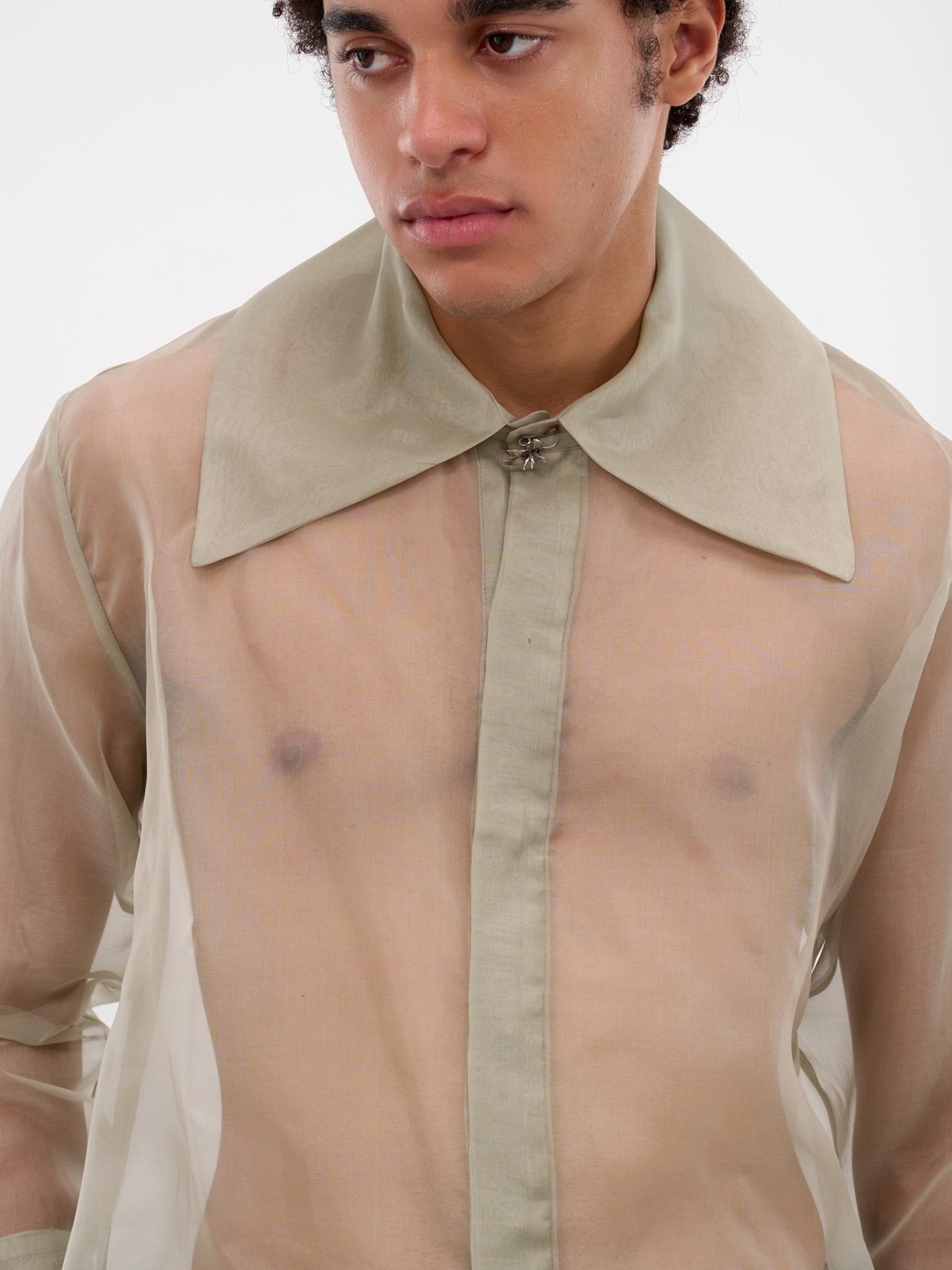 Mint Princeso Sheer Silk Shirt (PRINCESO-SHIRT-PALE-MINT)