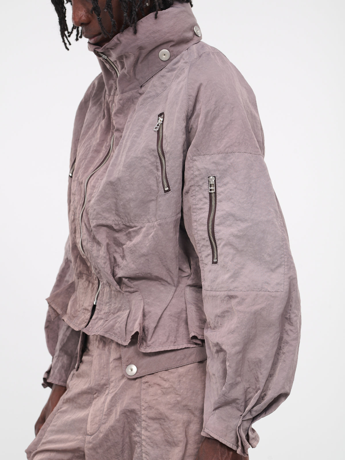 Tech Pleated Jacket (PRK102-02-DYED-SMOKE)