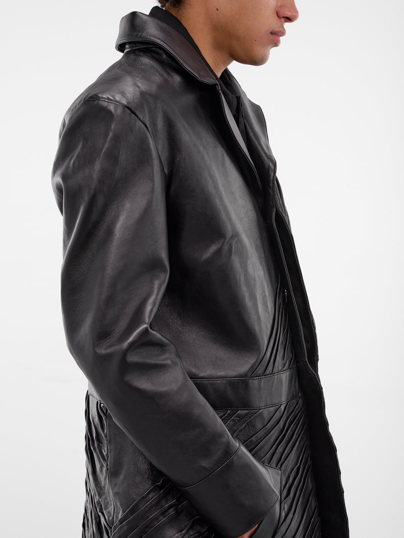 Black Problemas Sheepskin Leather Coat (PROBLEMAS-COAT-BLACK)