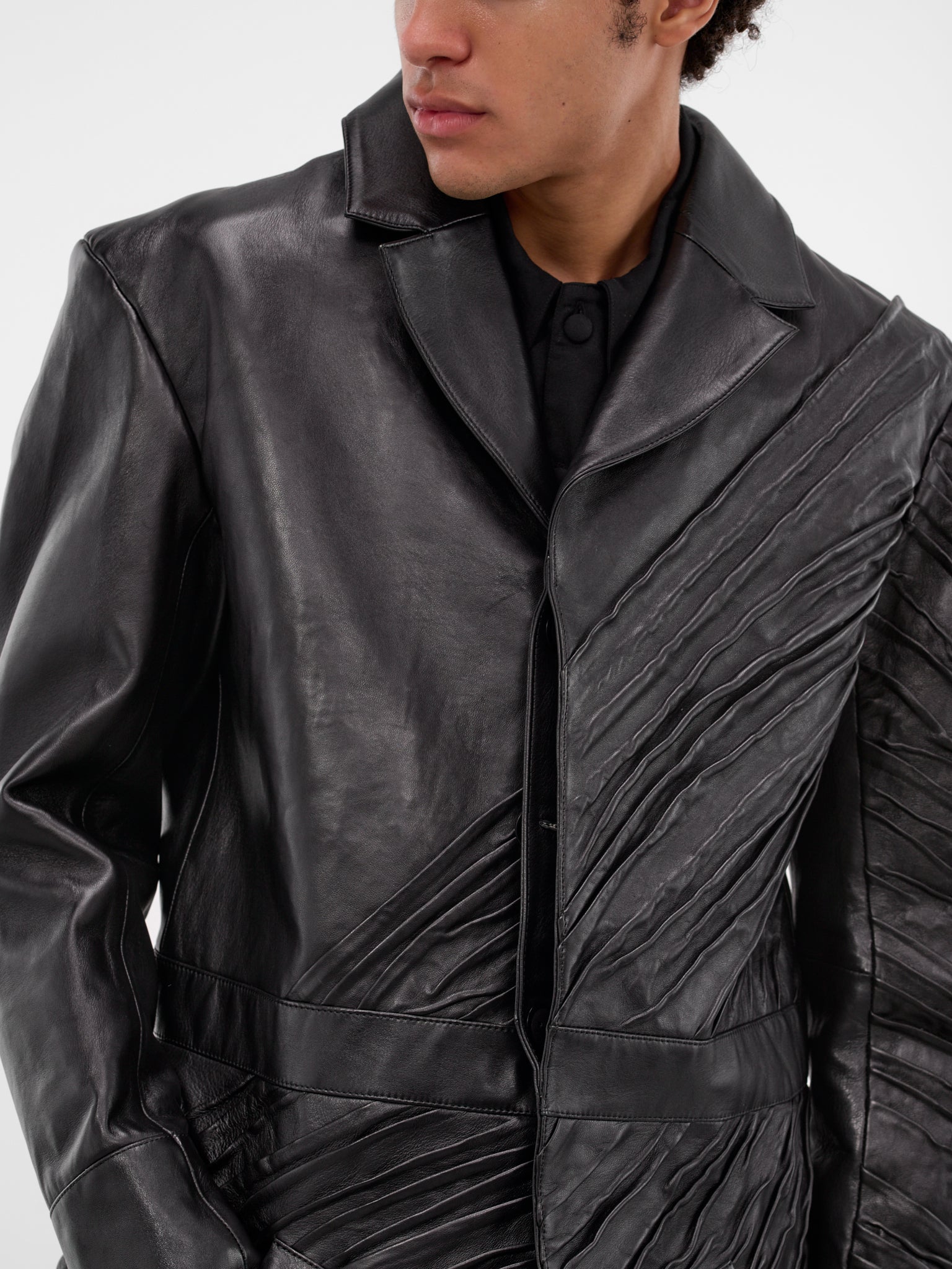 Black Problemas Sheepskin Leather Coat (PROBLEMAS-COAT-BLACK)