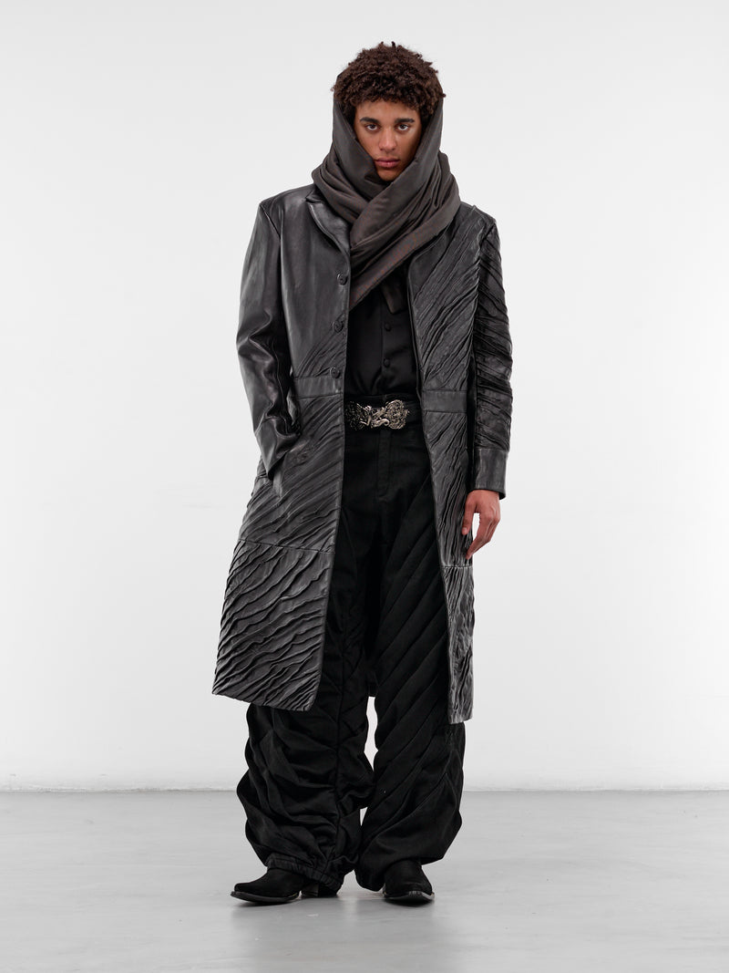 Black Problemas Sheepskin Leather Coat (PROBLEMAS-COAT-BLACK)