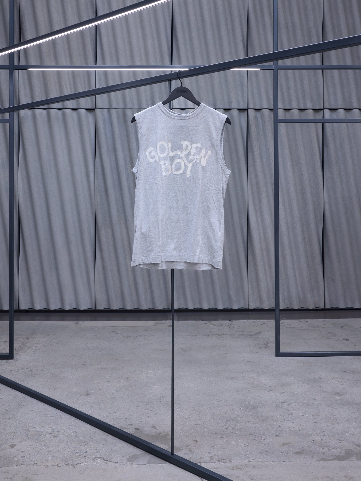 Gray 'Golden Boy' Graphic Tank (PS-T054-051-1)