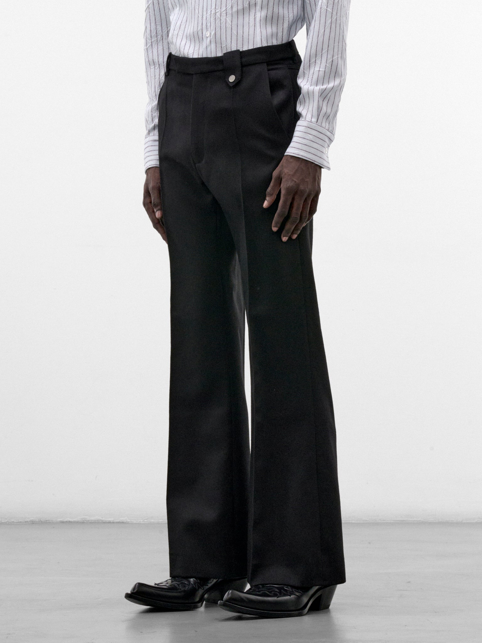 Black Wool Samy Hybrid Trousers (PT-002-A-BLACK)