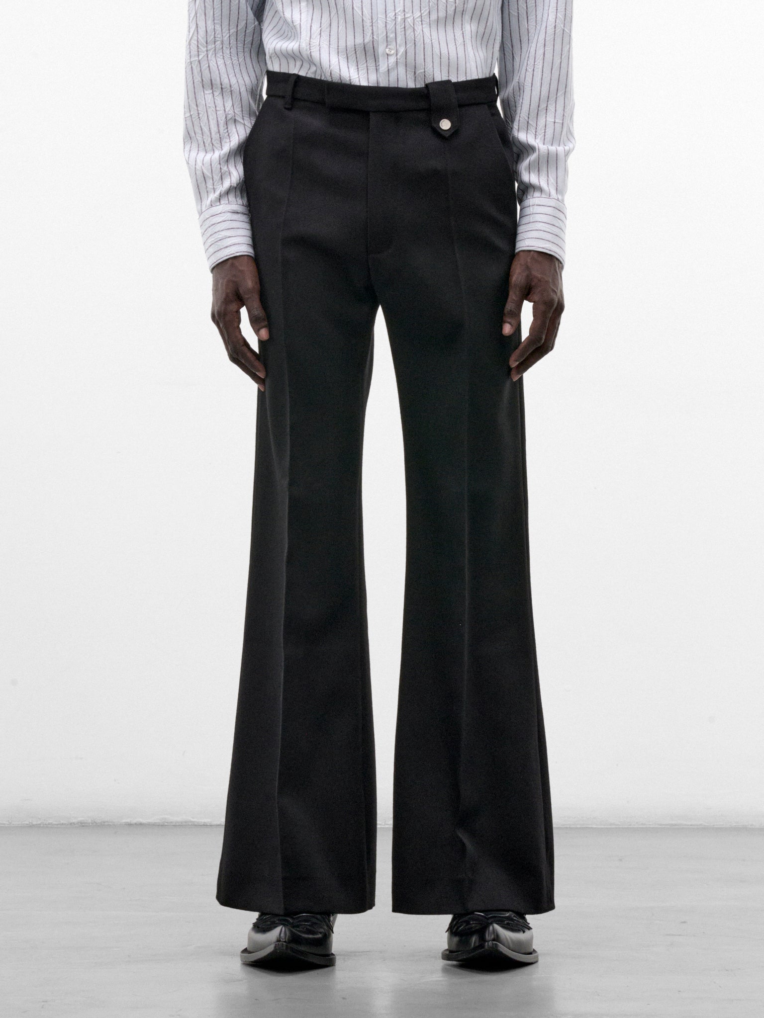 Black Wool Samy Hybrid Trousers (PT-002-A-BLACK)