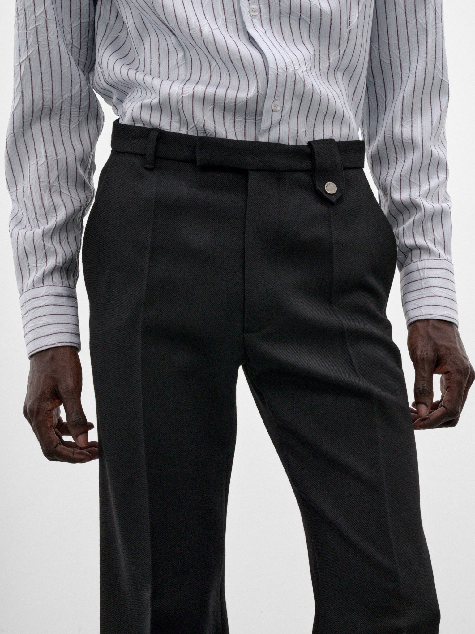 Black Wool Samy Hybrid Trousers (PT-002-A-BLACK)