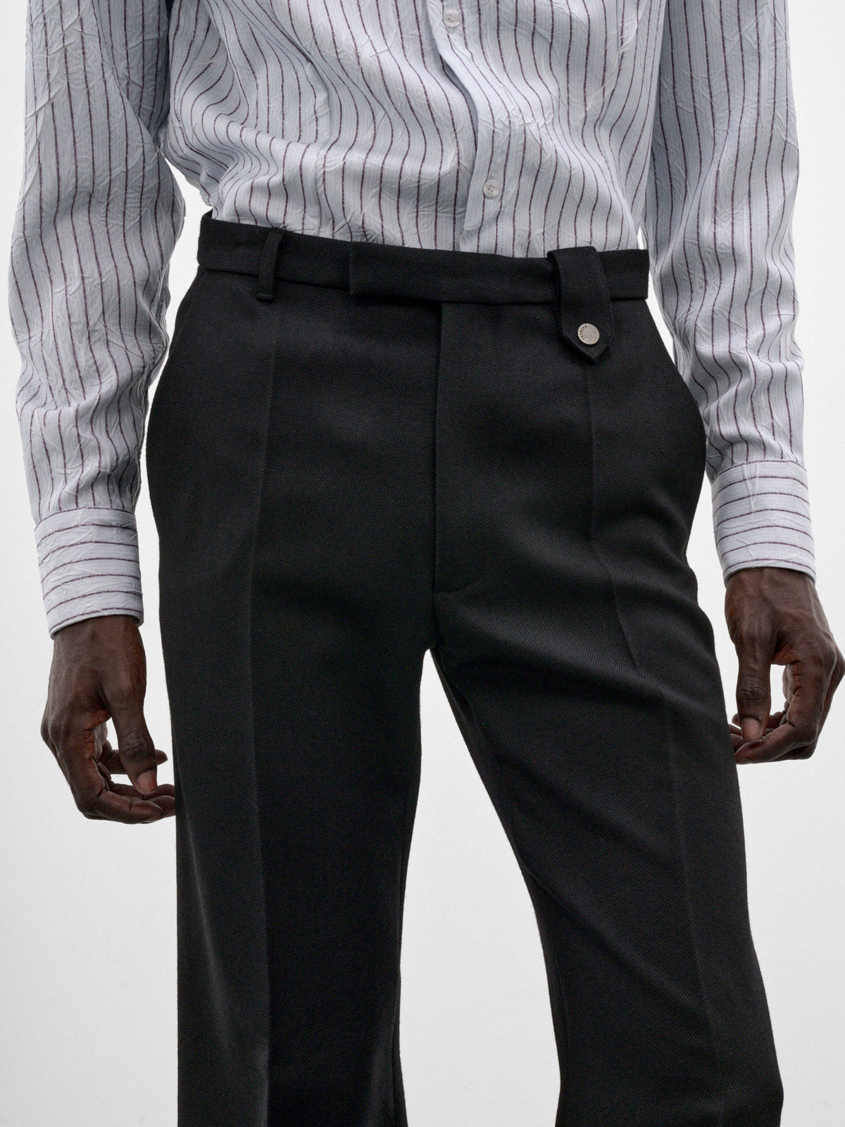 Black Wool Samy Hybrid Trousers (PT-002-A-BLACK)