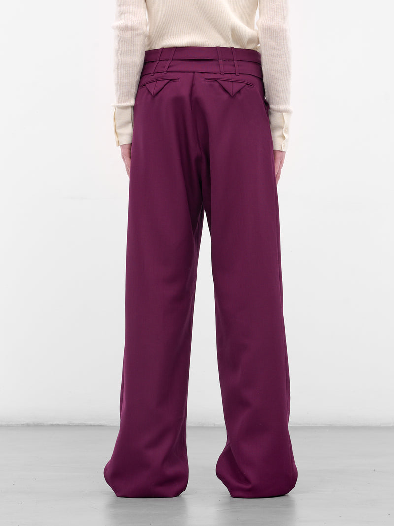 Fuchsia Wde Leg Trousers (PT-004-D-FUSCHIA)