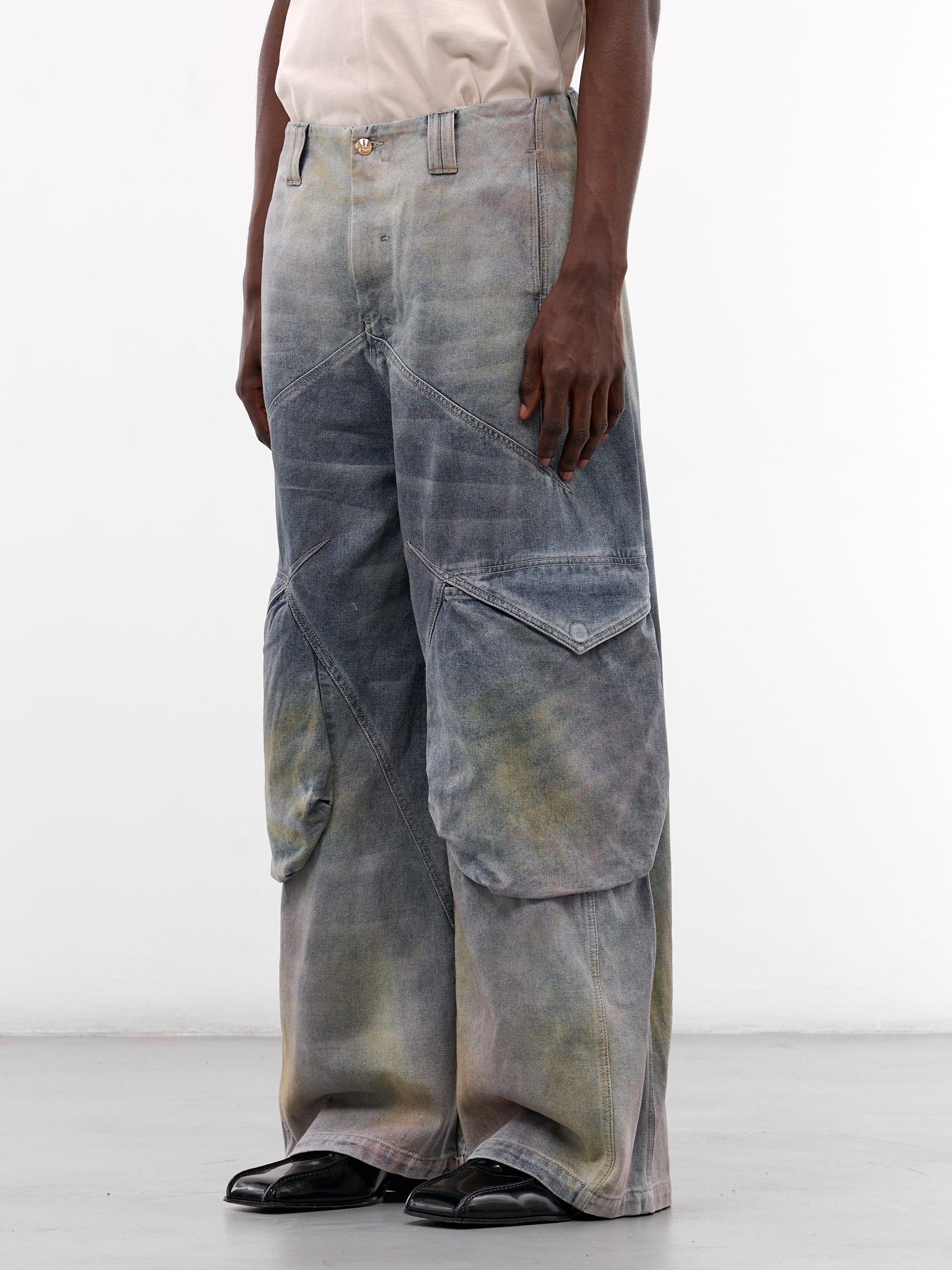 Felix Gradient Cotton Cargo Jeans (PT-07-MLB-MIRROR-LAKE-BLUE)