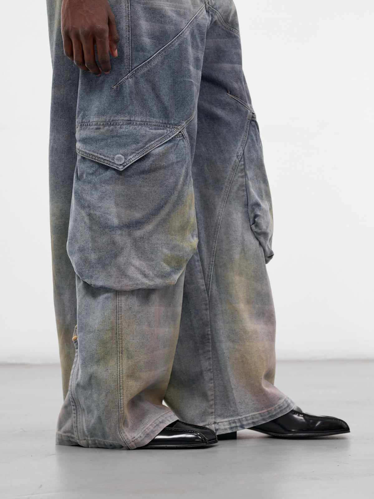 Felix Gradient Cotton Cargo Jeans (PT-07-MLB-MIRROR-LAKE-BLUE)