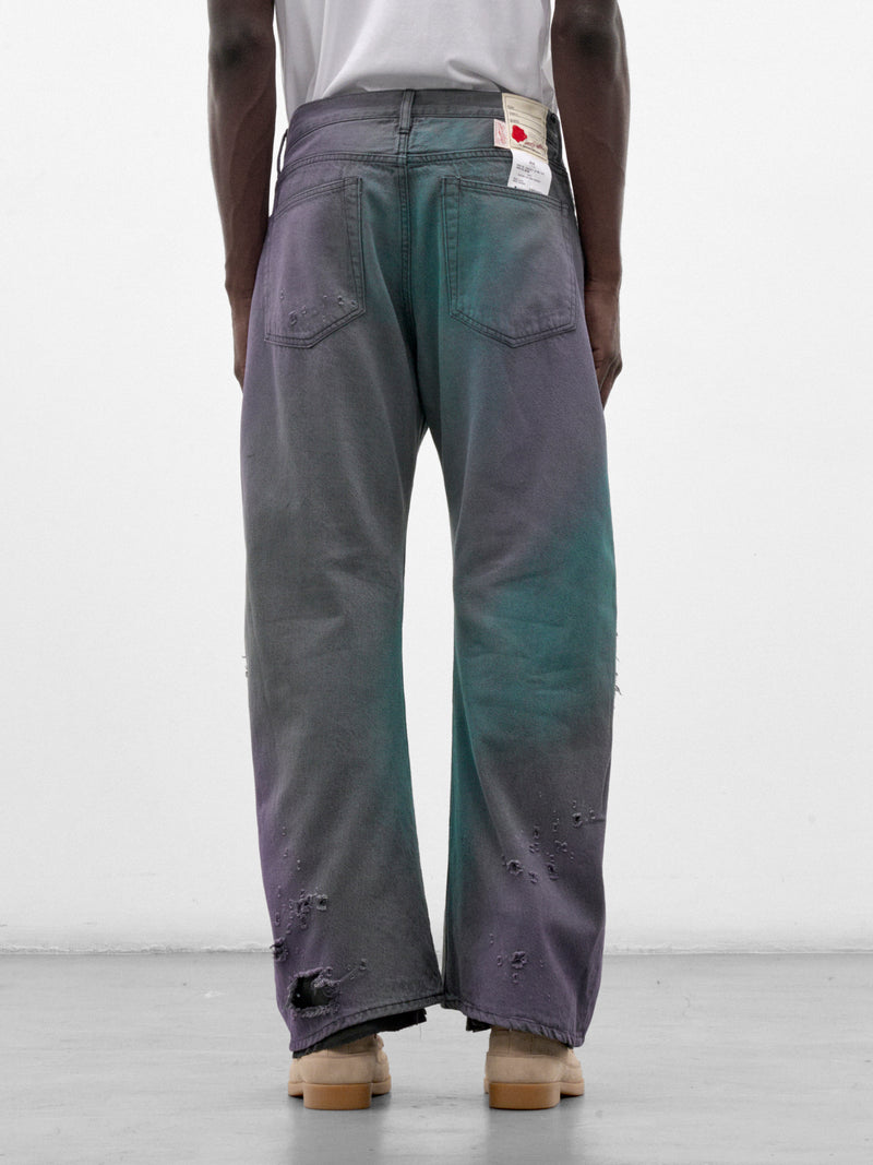 Black Halation Flare Denim Jeans (PT-SV-NRA-1003-BLACK)