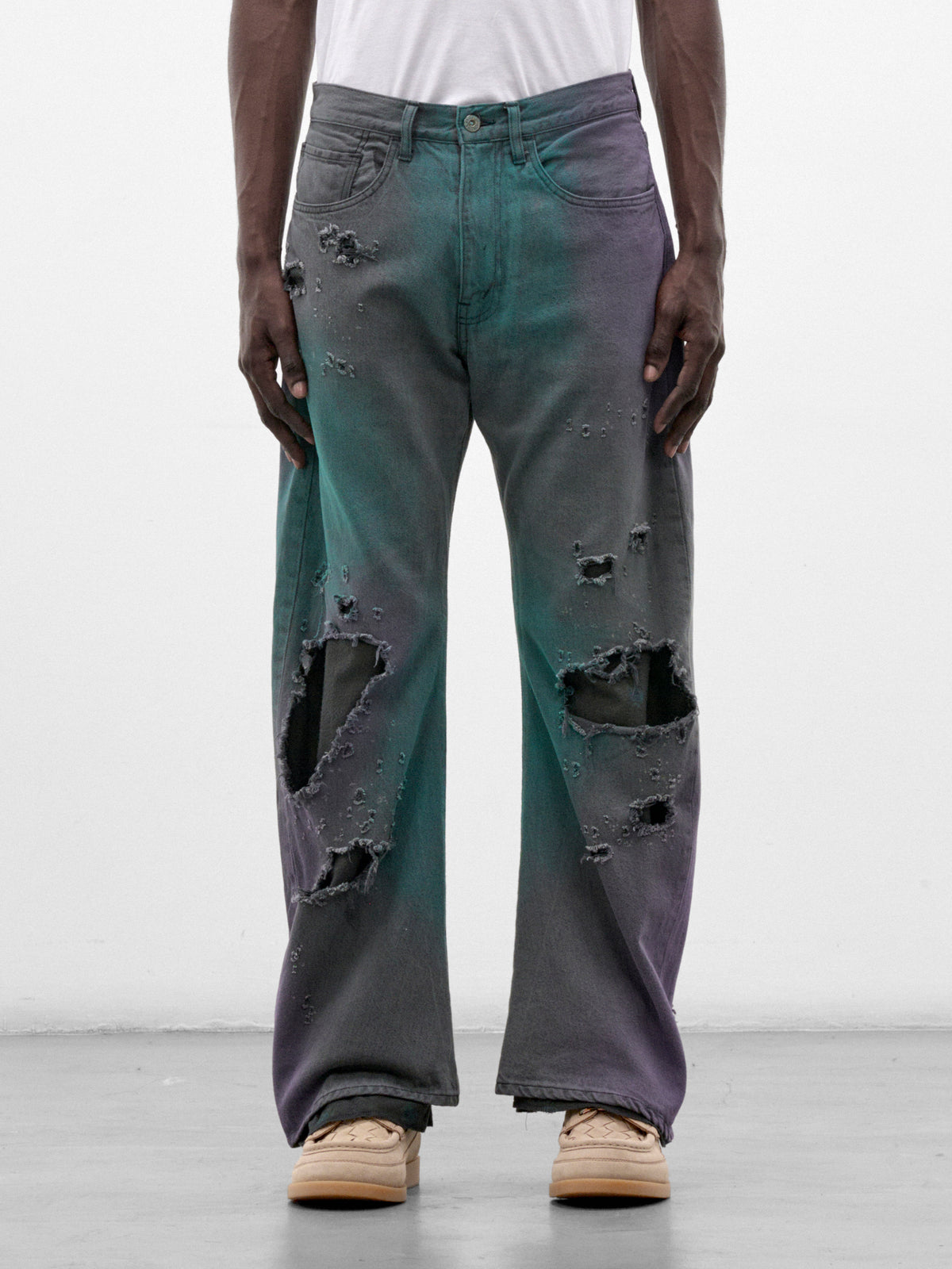 Black Halation Flare Denim Jeans (PT-SV-NRA-1003-BLACK)