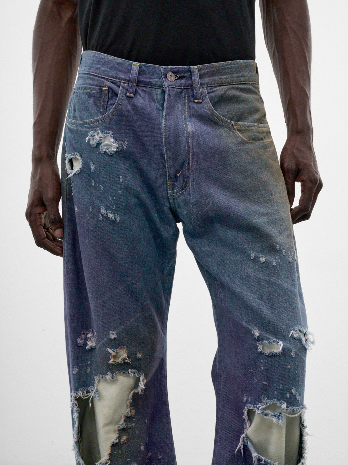 Indigo Halation Flare Denim Jeans (PT-SV-NRA-1003-INDIGO)