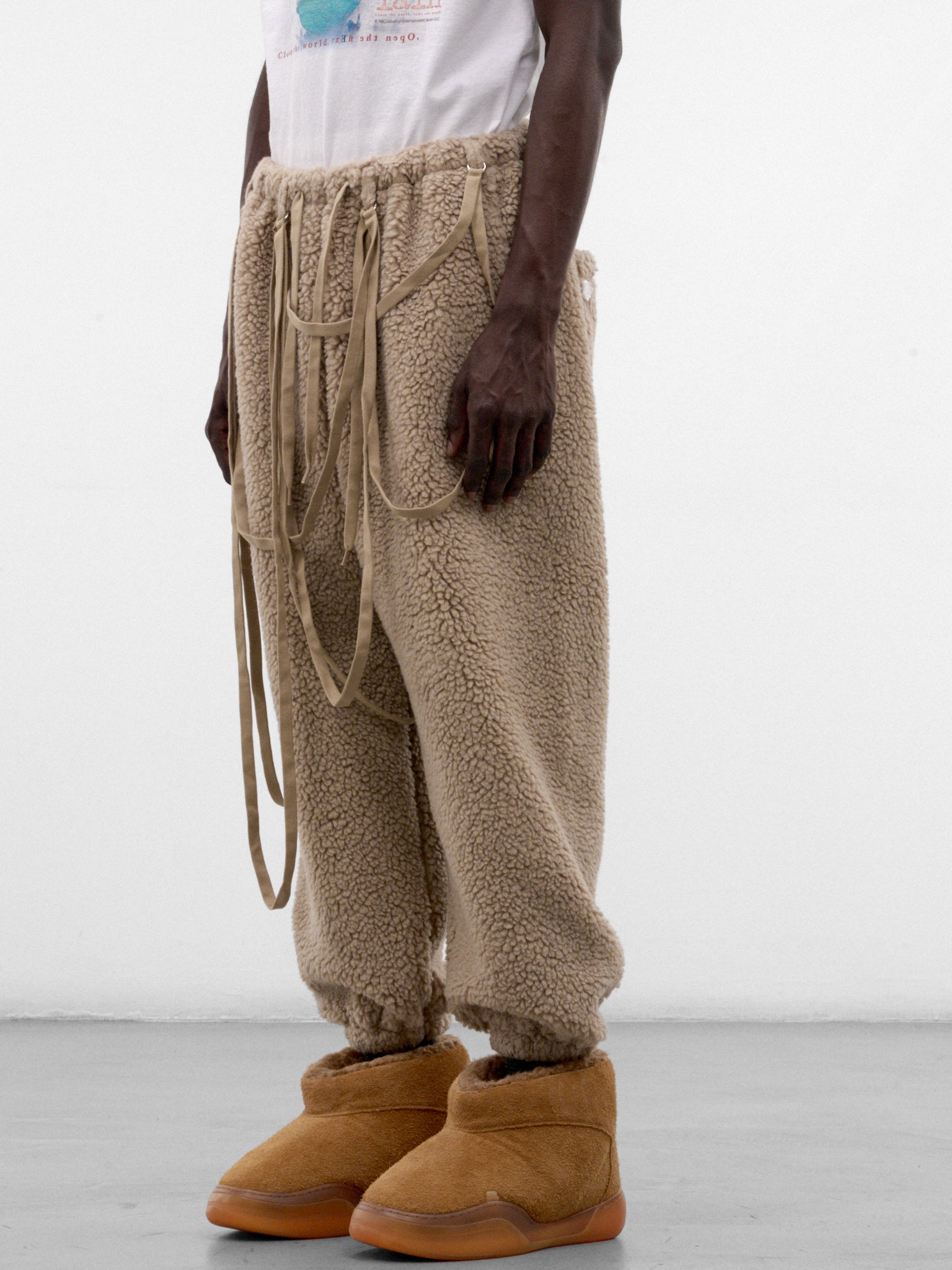 Wool Boa Pajama Trousers (PT-SV-NRA-1012-BROWN)