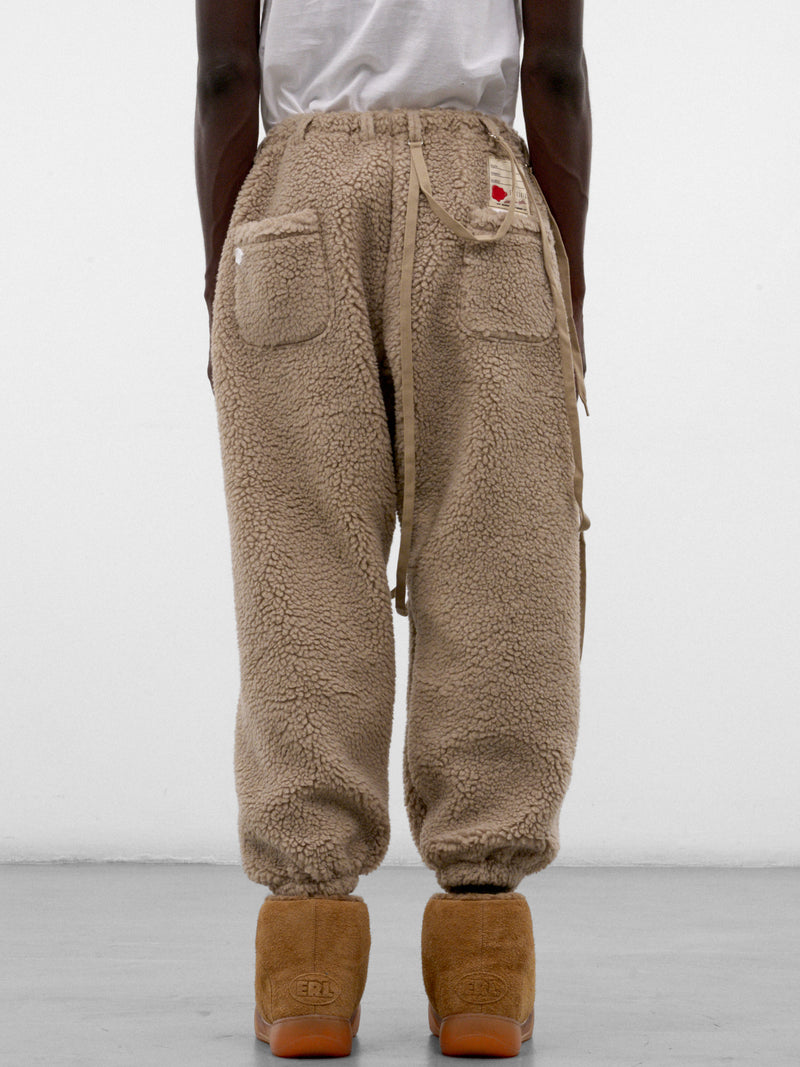 Wool Boa Pajama Trousers (PT-SV-NRA-1012-BROWN)