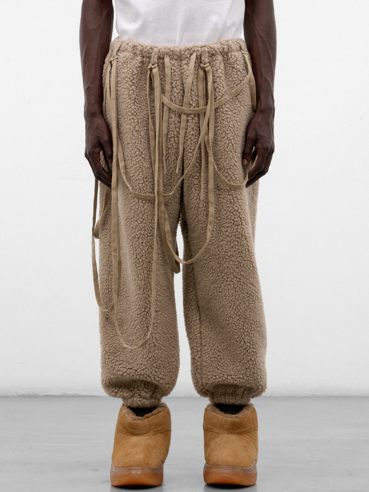 Wool Boa Pajama Trousers (PT-SV-NRA-1012-BROWN)