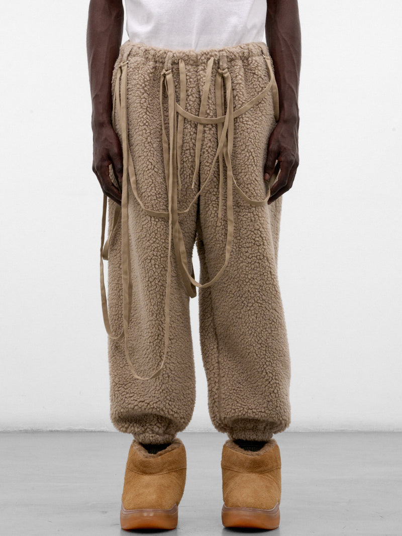 Wool Boa Pajama Trousers (PT-SV-NRA-1012-BROWN)