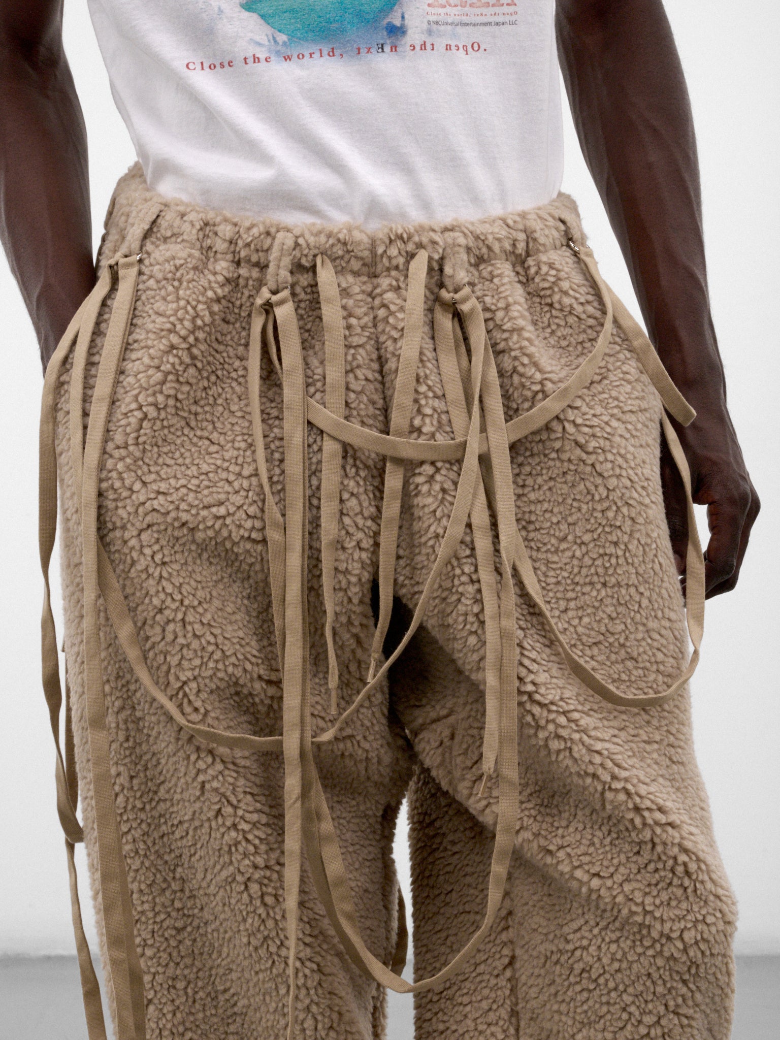 Wool Boa Pajama Trousers (PT-SV-NRA-1012-BROWN)