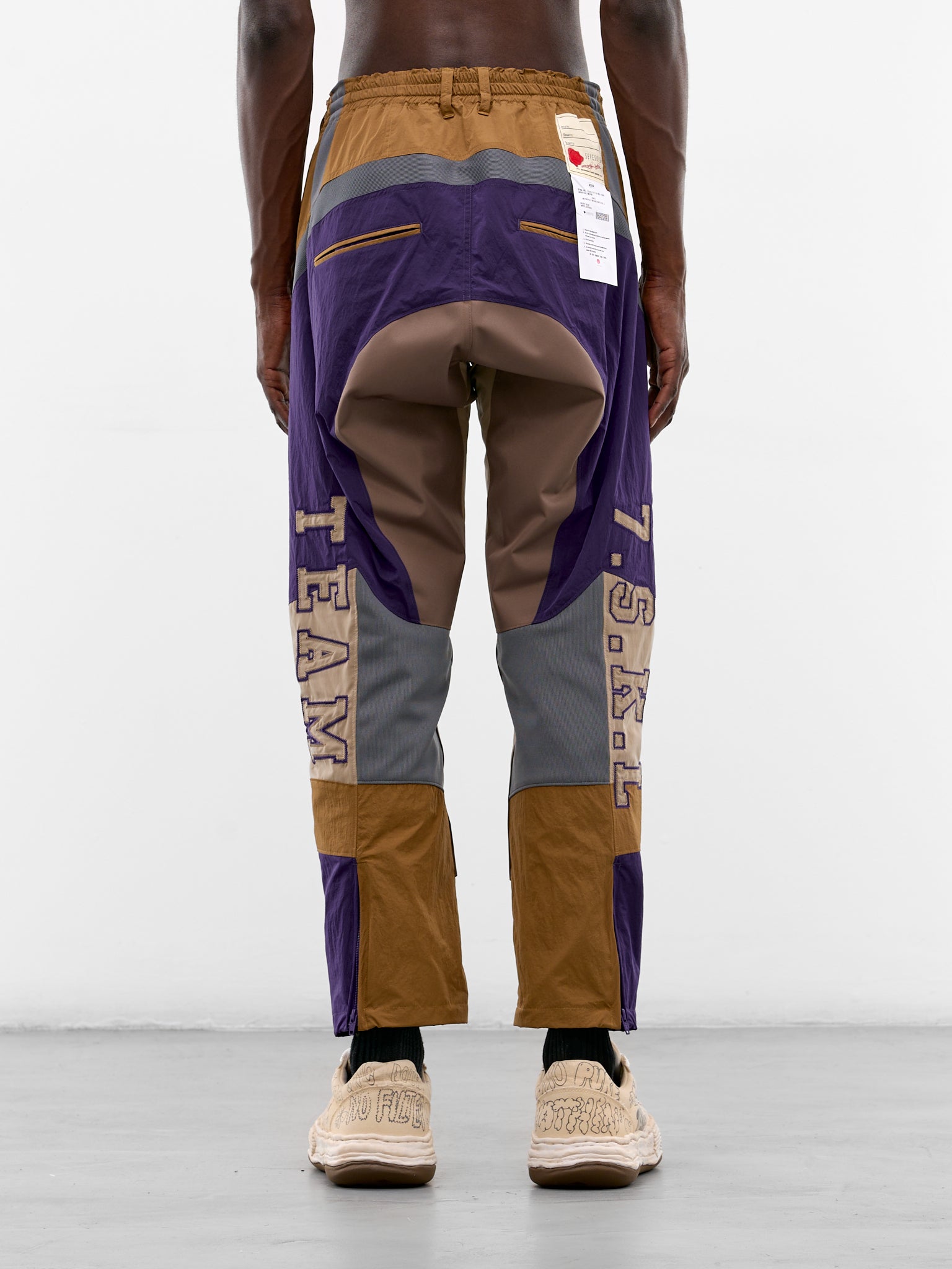 Tonal Paneled Motorcycle Motard Pants (PT-SV-NRS-1004-BEIGE)