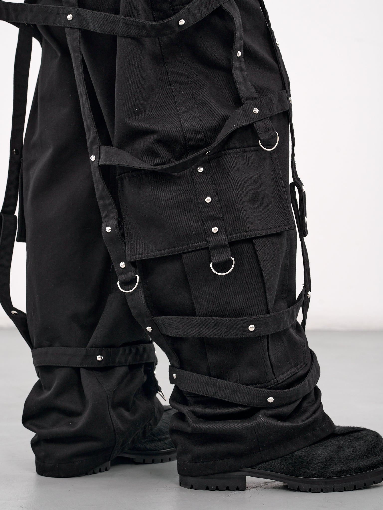 パンツ Radiant Belt cargo black denim Women's Relaxed Jeans | Black/Dark grey | Diesel D-Mirt