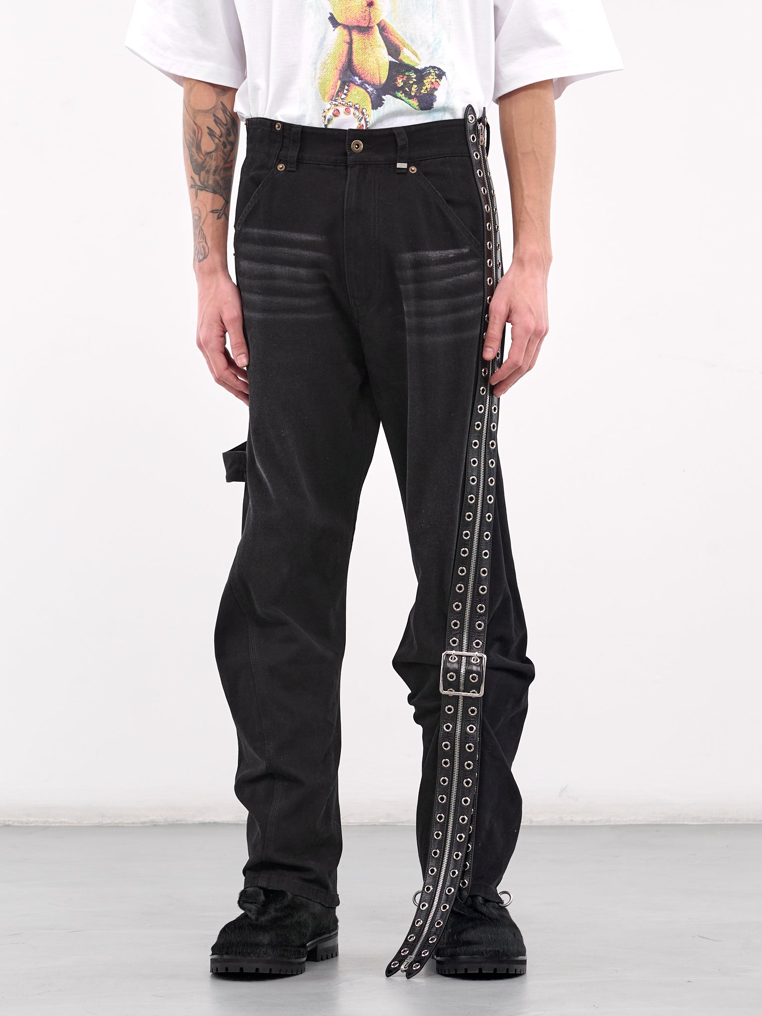 WE11DONE Belt Work Pants | H. Lorenzo - front