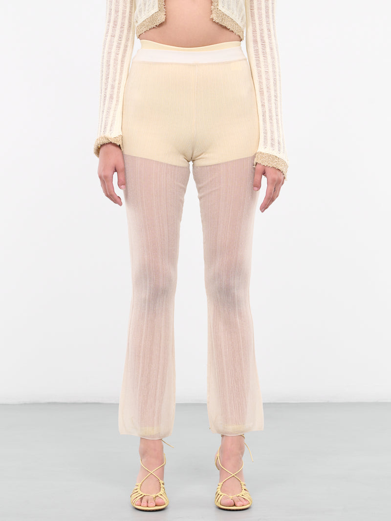Sheer Knit Pants (PT001WHT-SHEER-PARCHMENT)