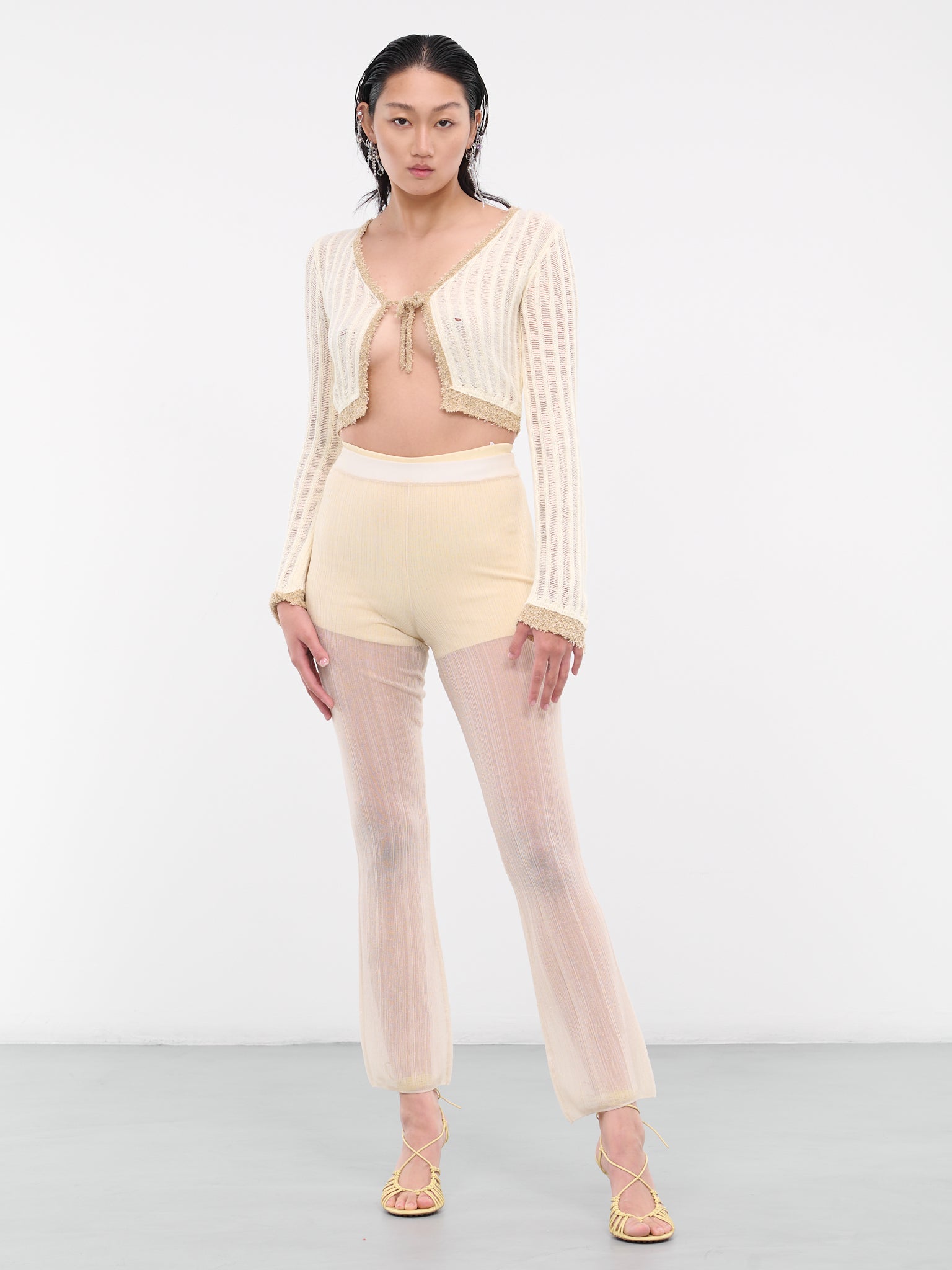 Open Knit Cardigan (CD005WHT-BONE)