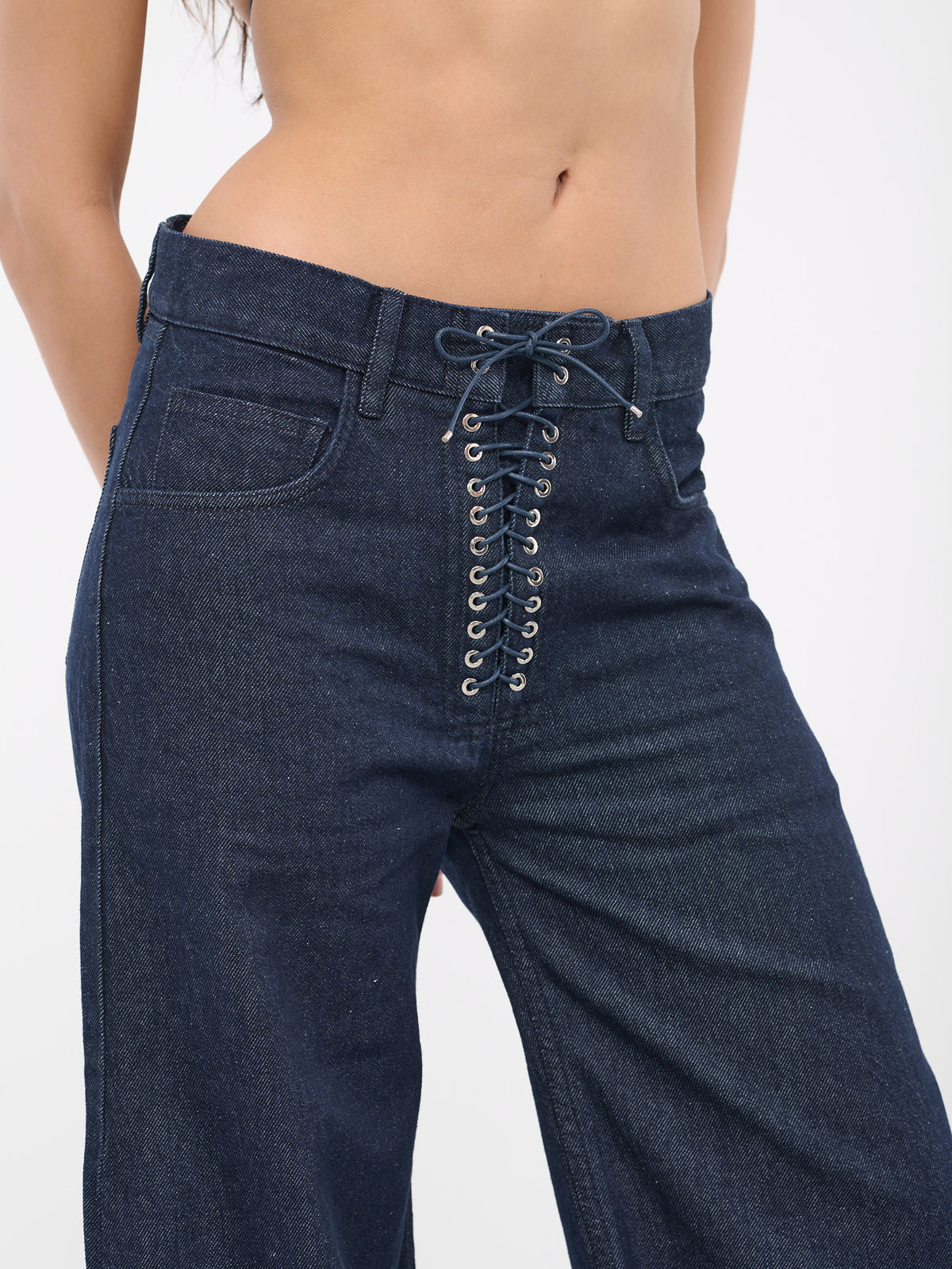 Lace-up Jeans (PT002UDEN001-INDIGO)