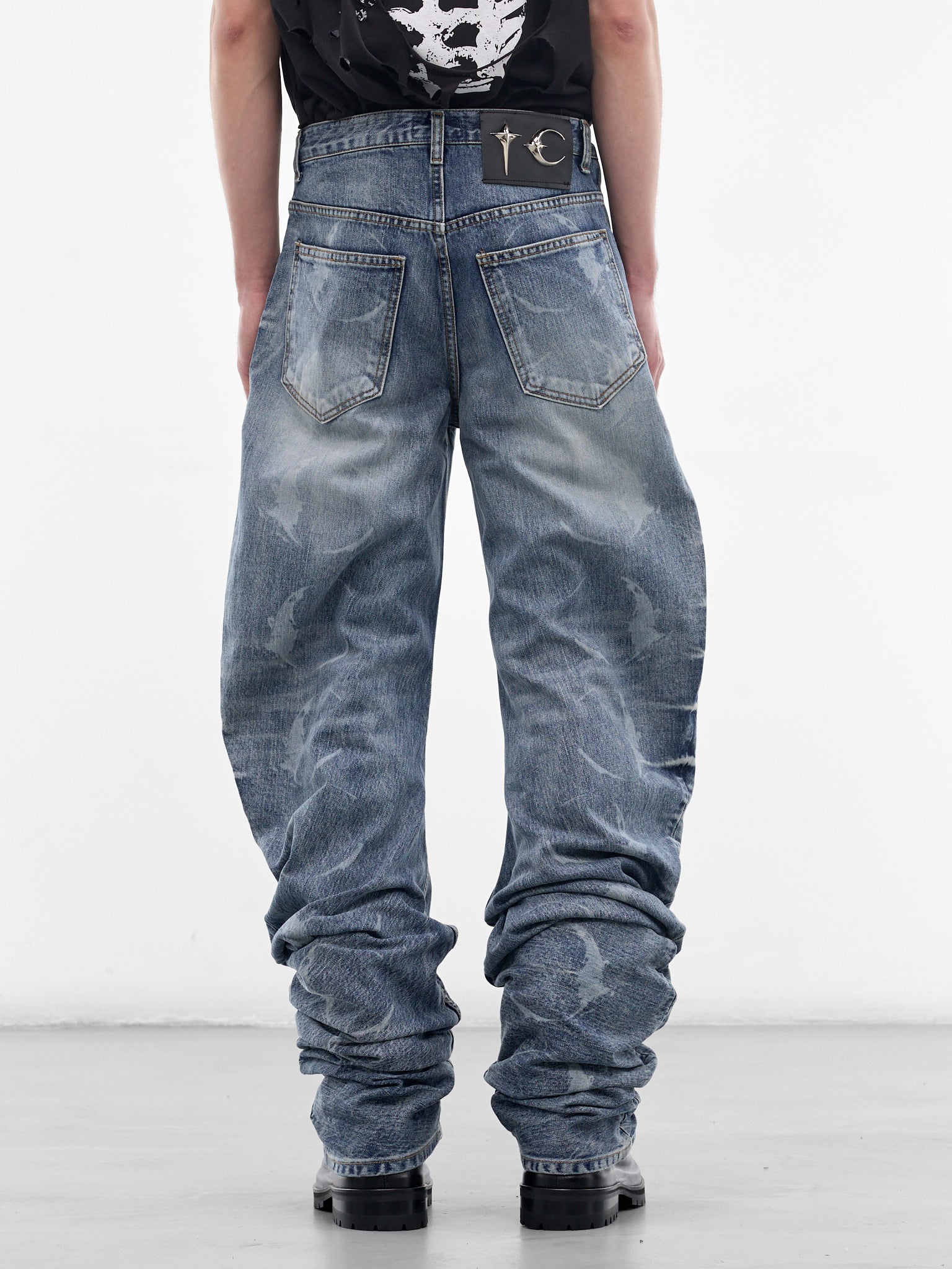 Blue Laser Washed Parkour Jeans (PT0101-BLUE-SS26)