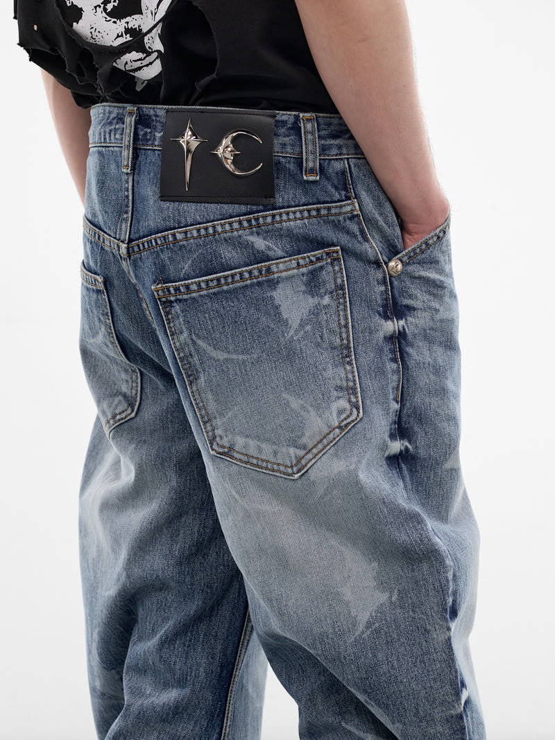 Blue Laser Washed Parkour Jeans (PT0101-BLUE-SS26)