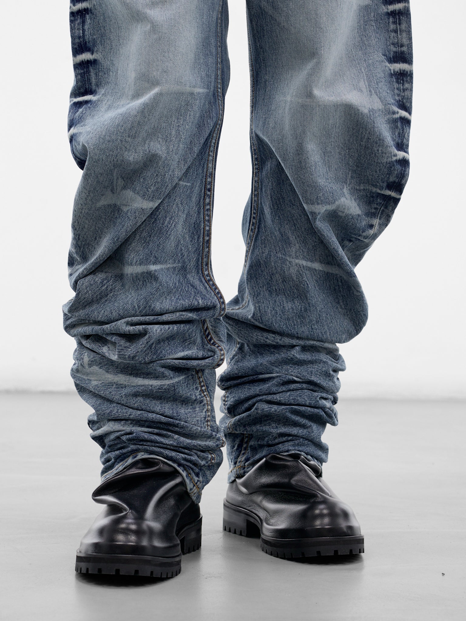 Blue Laser Washed Parkour Jeans (PT0101-BLUE-SS26)