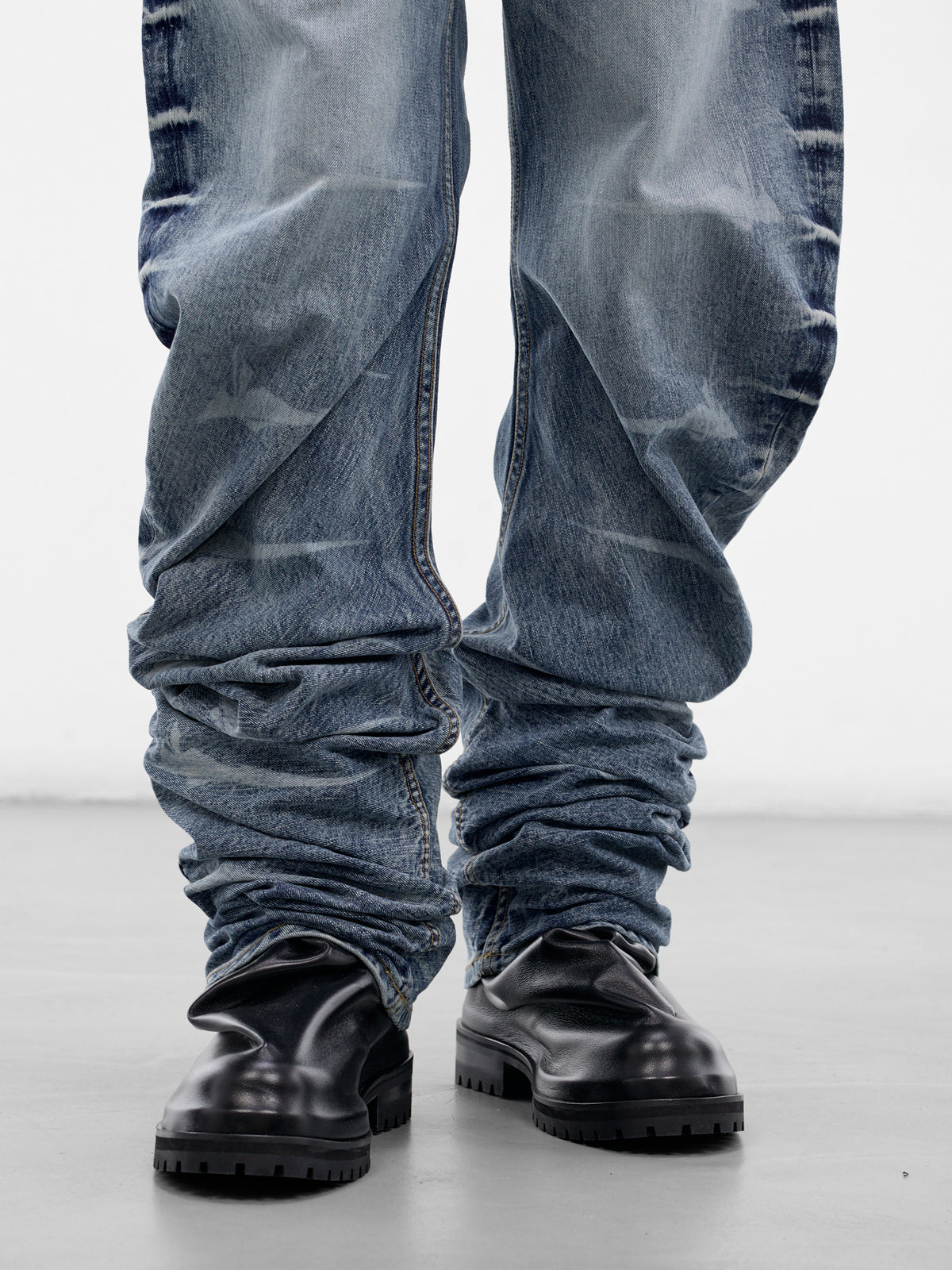 Blue Laser Washed Parkour Jeans (PT0101-BLUE-SS26)