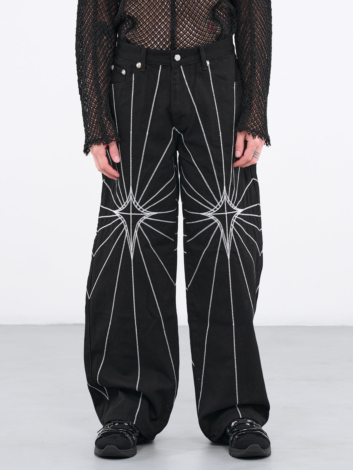 Chain Stitch Denim Pants (PT0101-TC-RISE-BLACK)