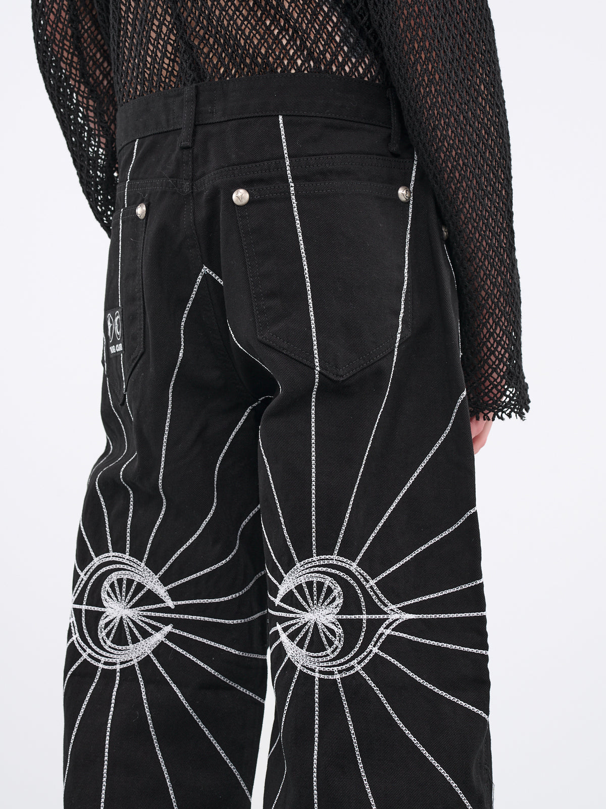 Chain Stitch Denim Pants (PT0101-TC-RISE-BLACK)