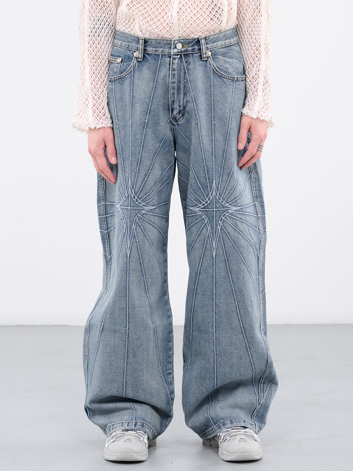 Chain Stitch Denim Pants (PT0102-TC-RISE-BLUE)