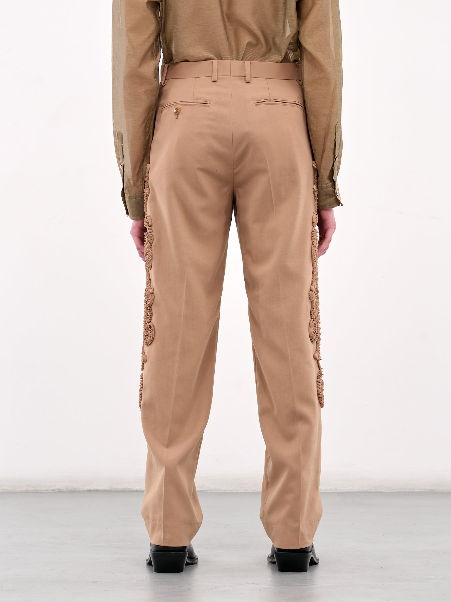 Appliqué Trousers (PT019-BEIGE)