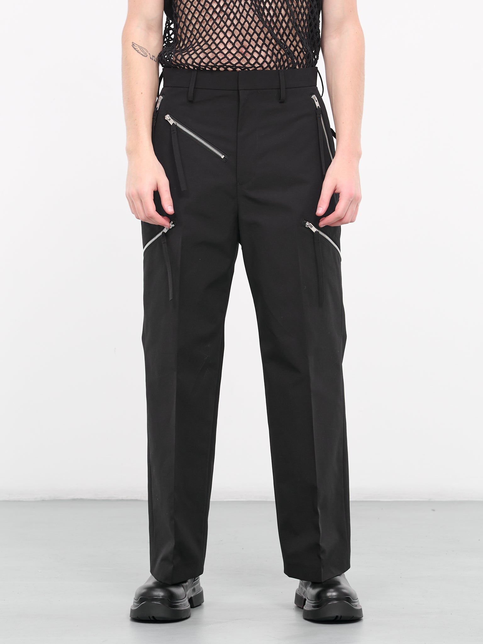 Zip Pocket Trousers (PT02-BLACK)