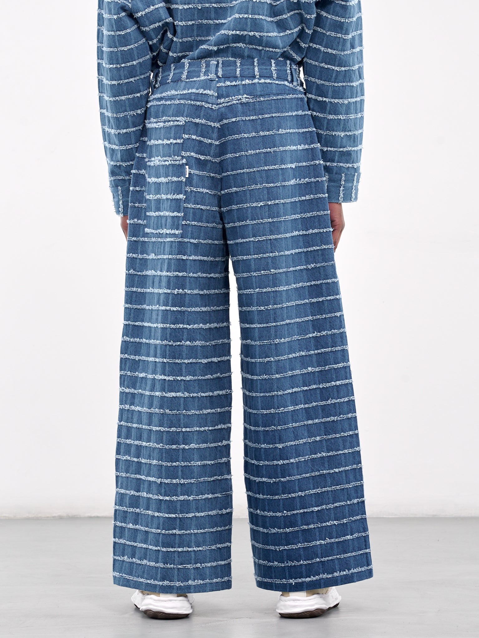 Frayed Stripe Jeans (PT020-BLUE)