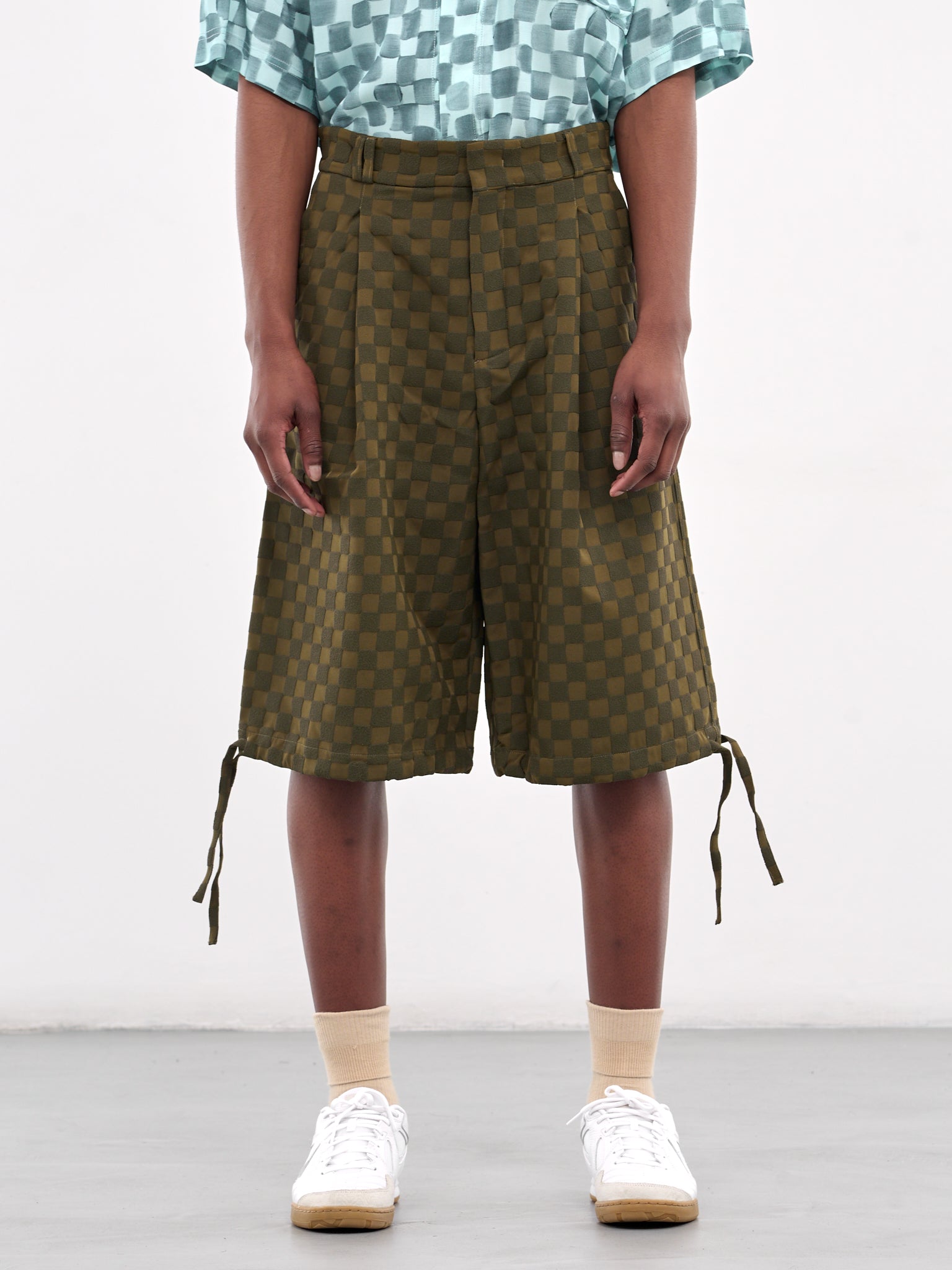 Checkerboard Shorts (PT022V3-GREEN)