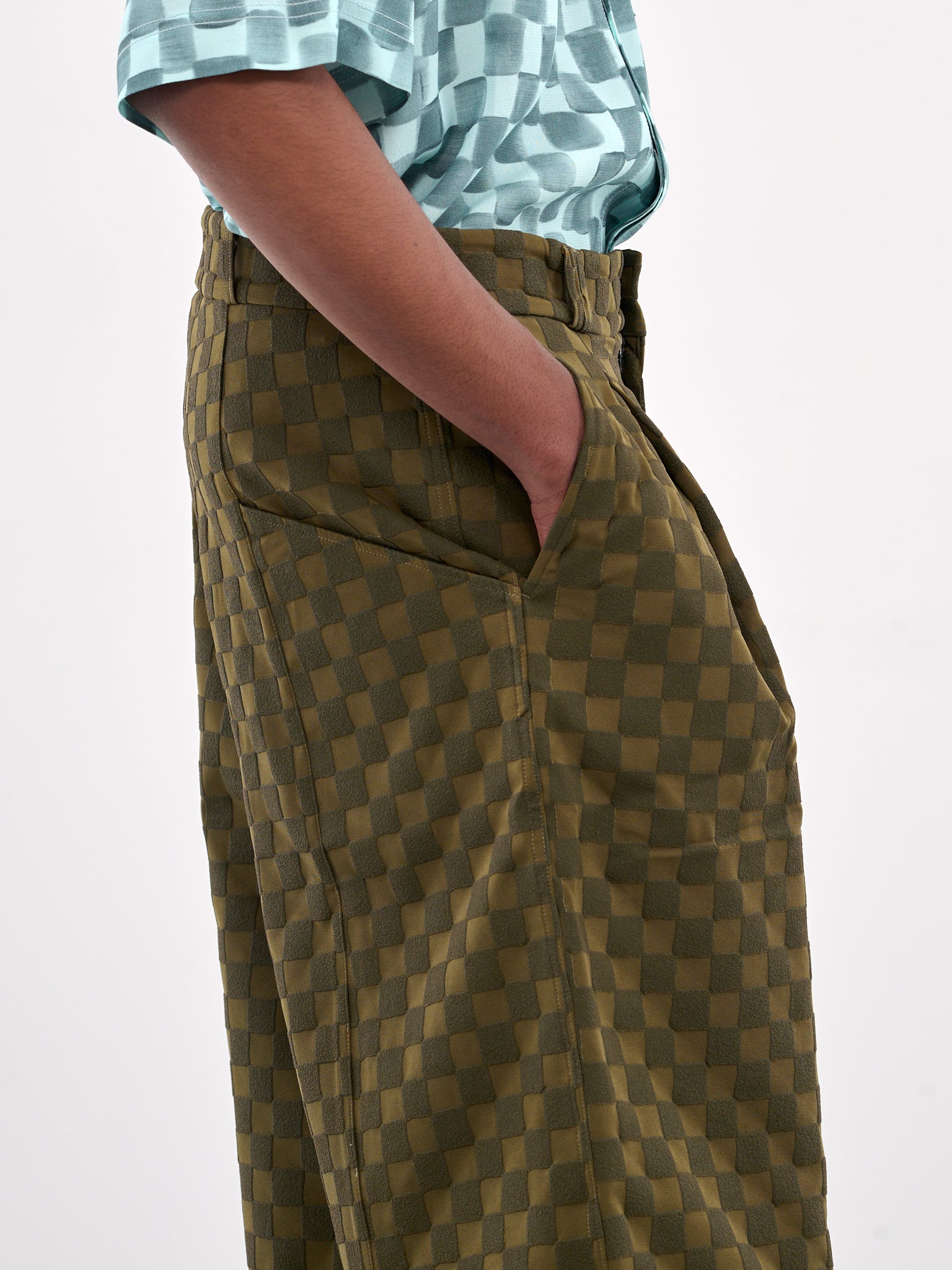 Checkerboard Shorts (PT022V3-GREEN)