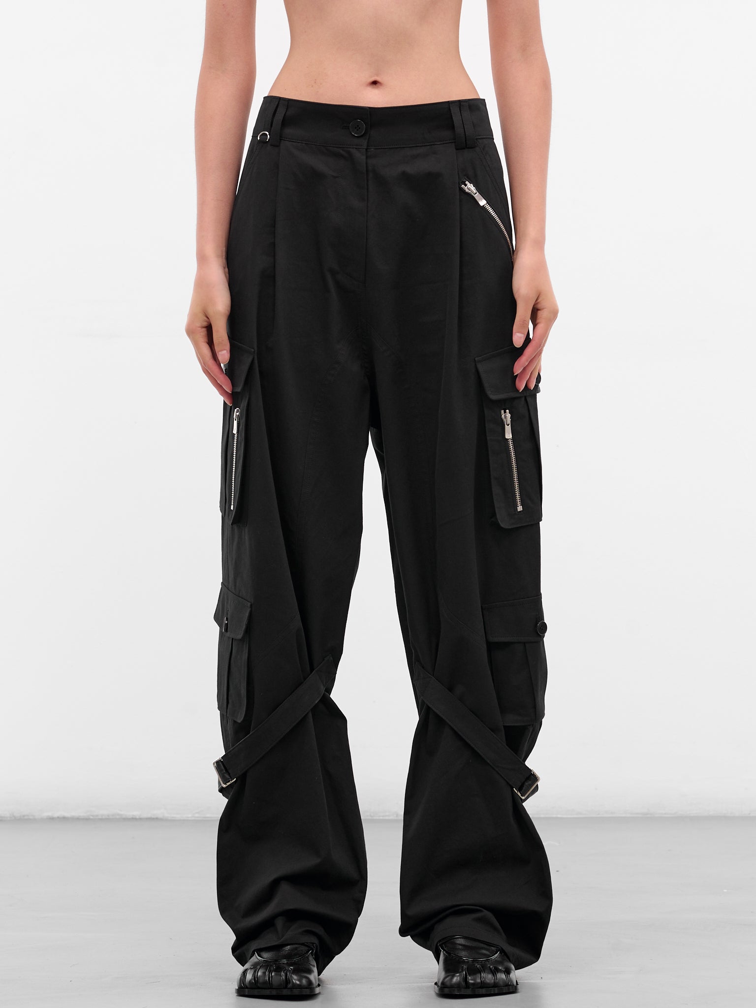 Black Baggy Cargo Pants (PT03-BLACK)