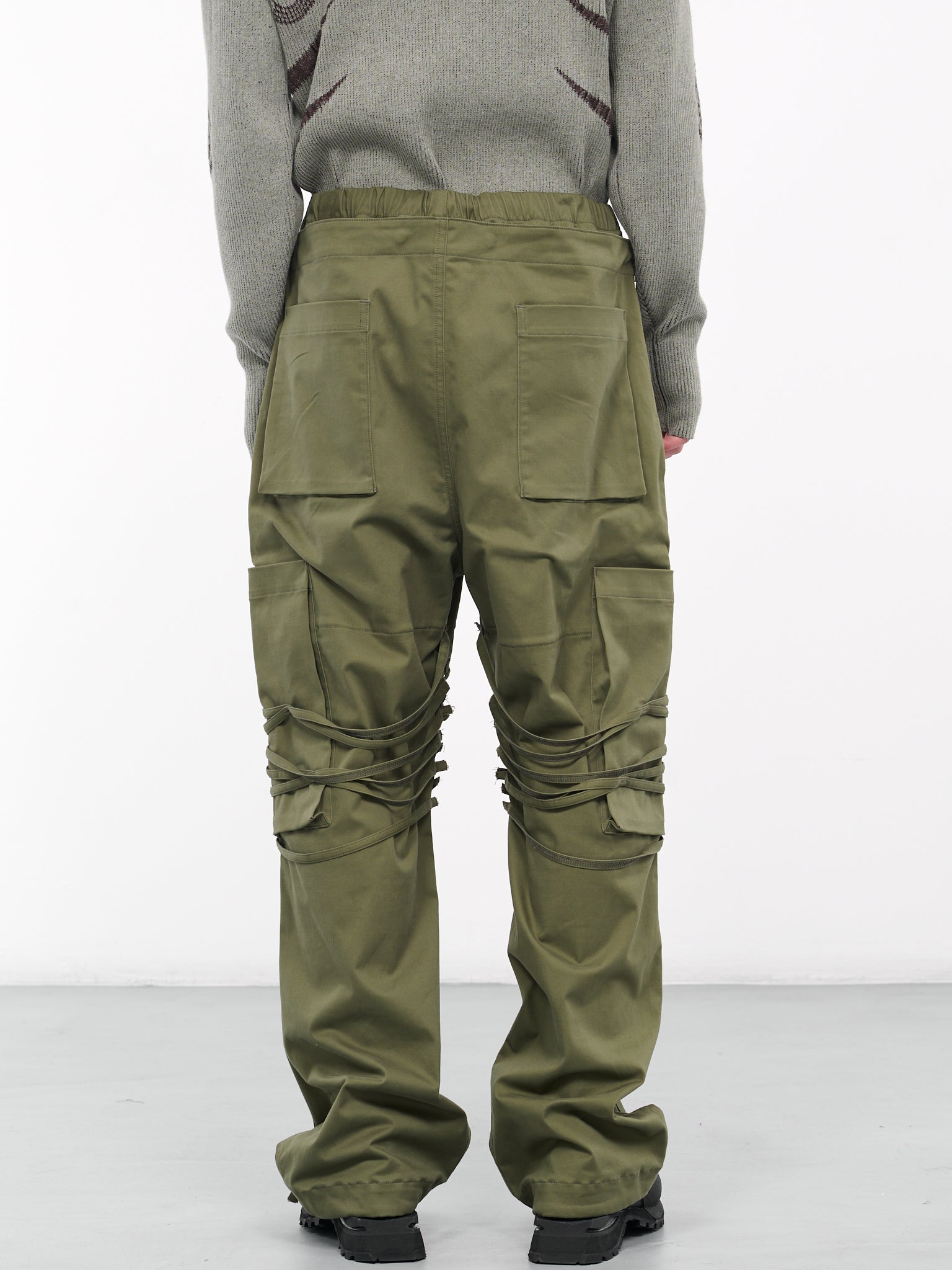 Strap Layered Trousers (PT03-KHAKI)