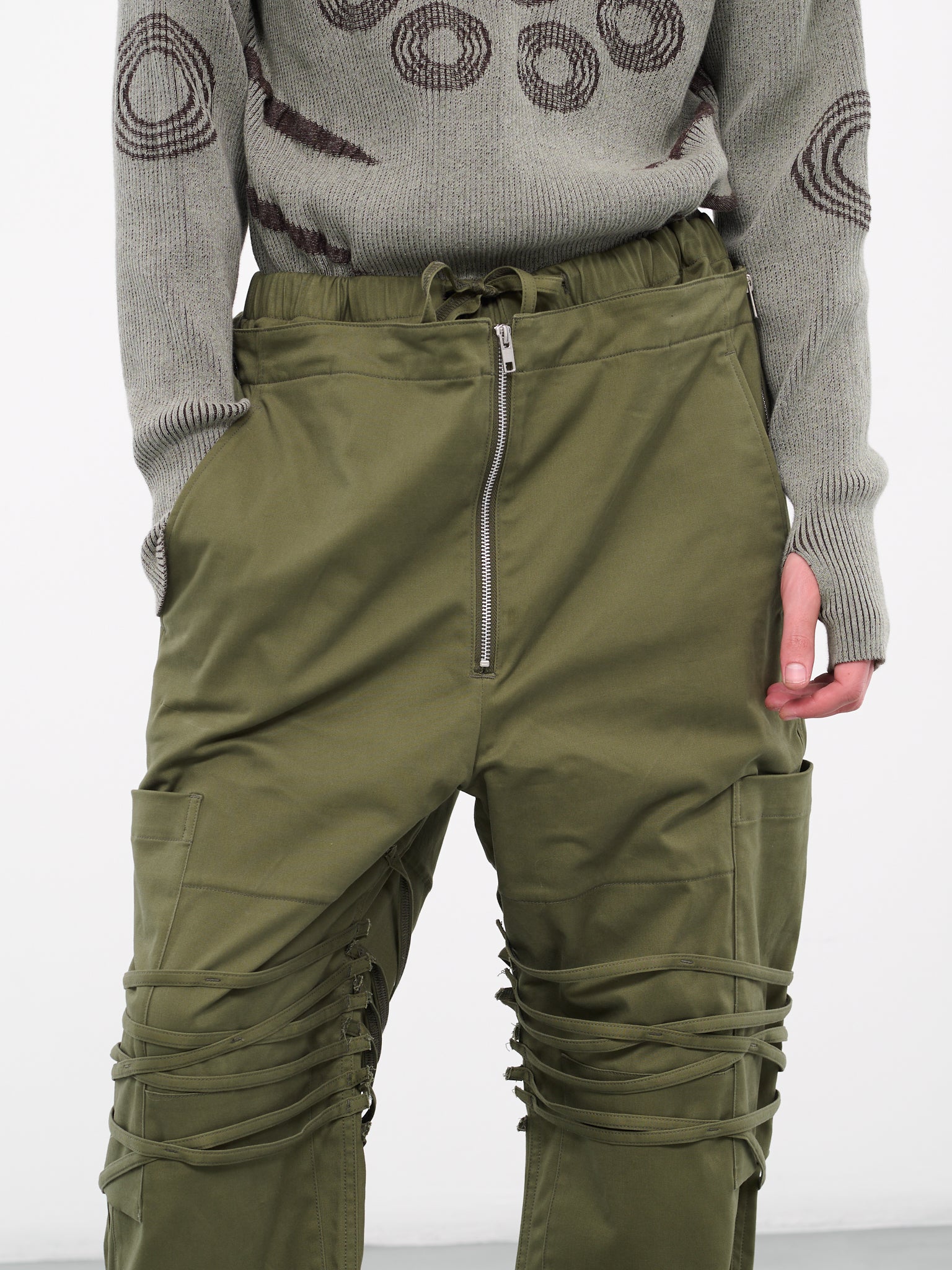 Strap Layered Trousers (PT03-KHAKI)